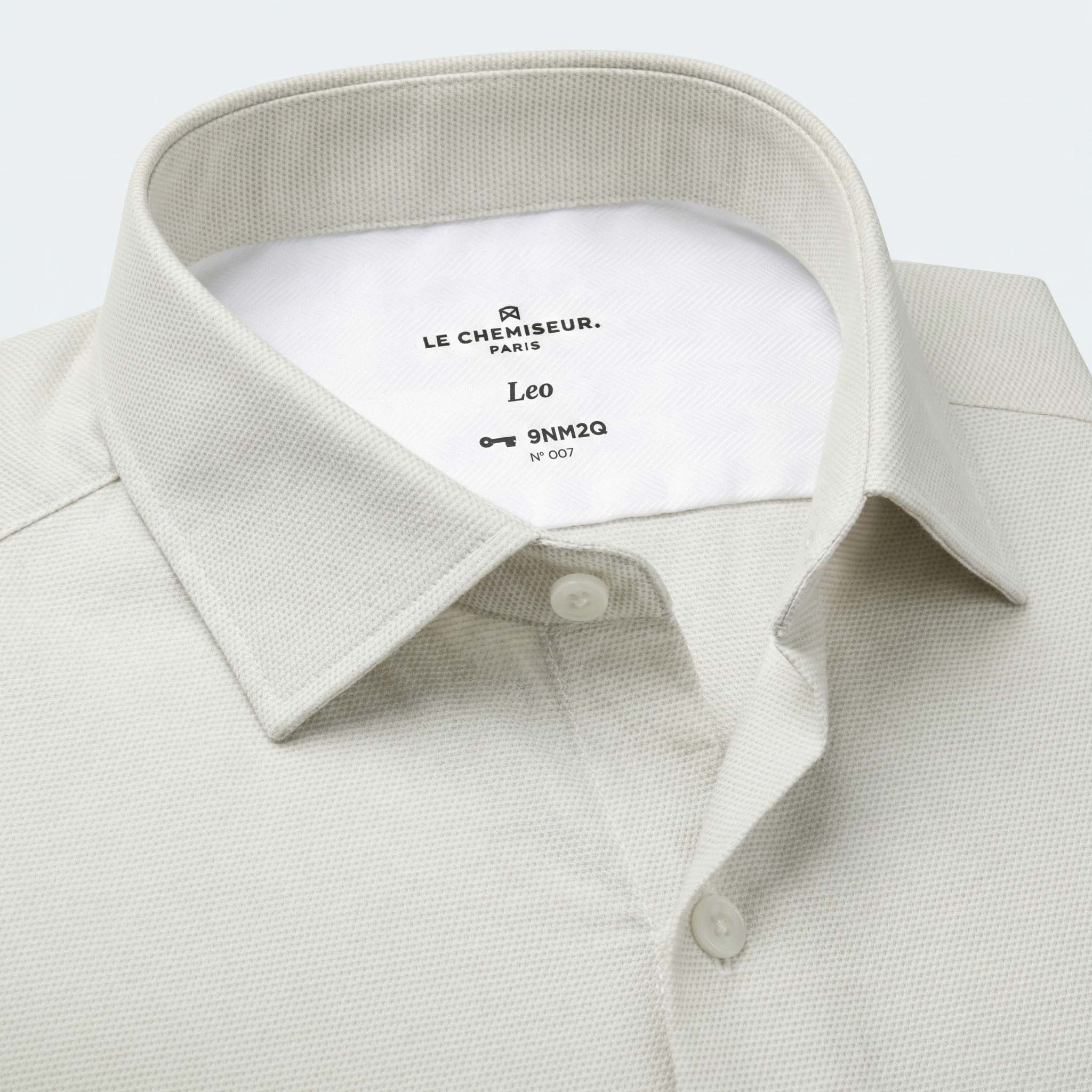 Dobby shirt with woven mircromotif by LE CHEMISEUR®.